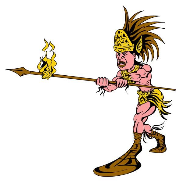 600x600 Aztec Warrior Drawing