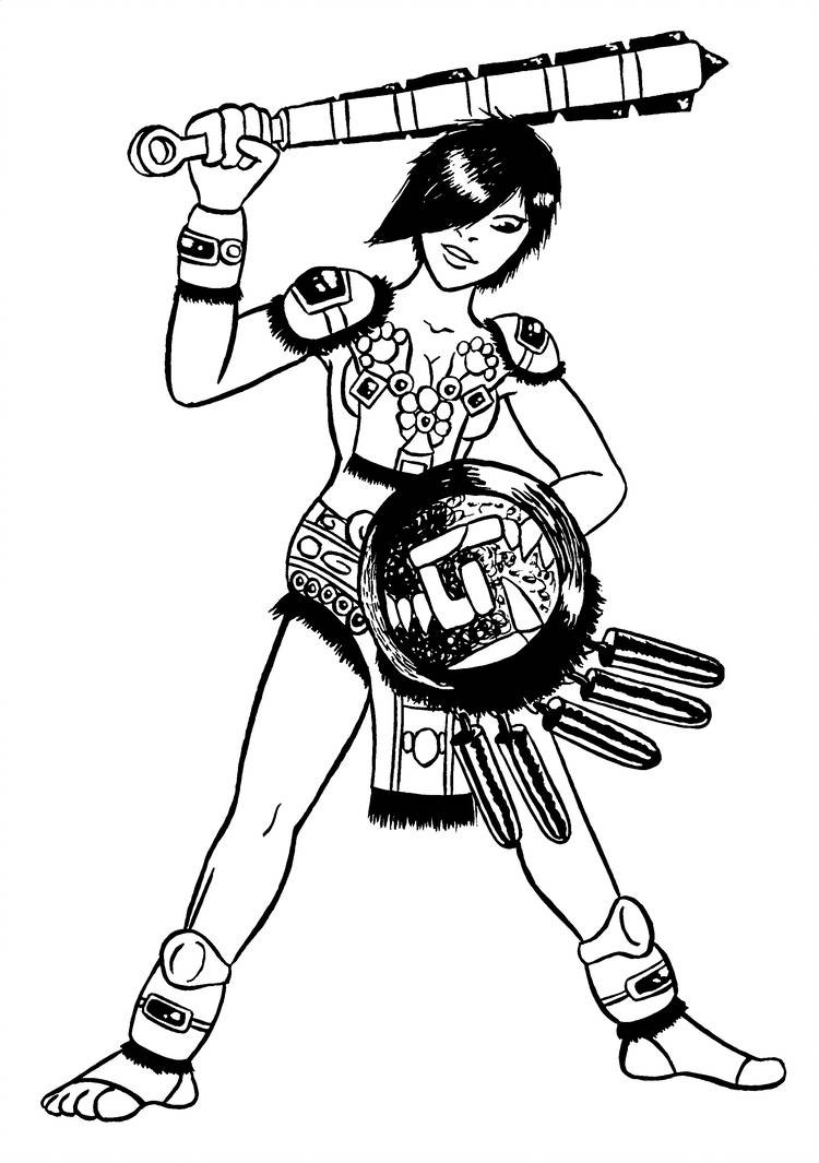 750x1065 Aztec Warrior Woman