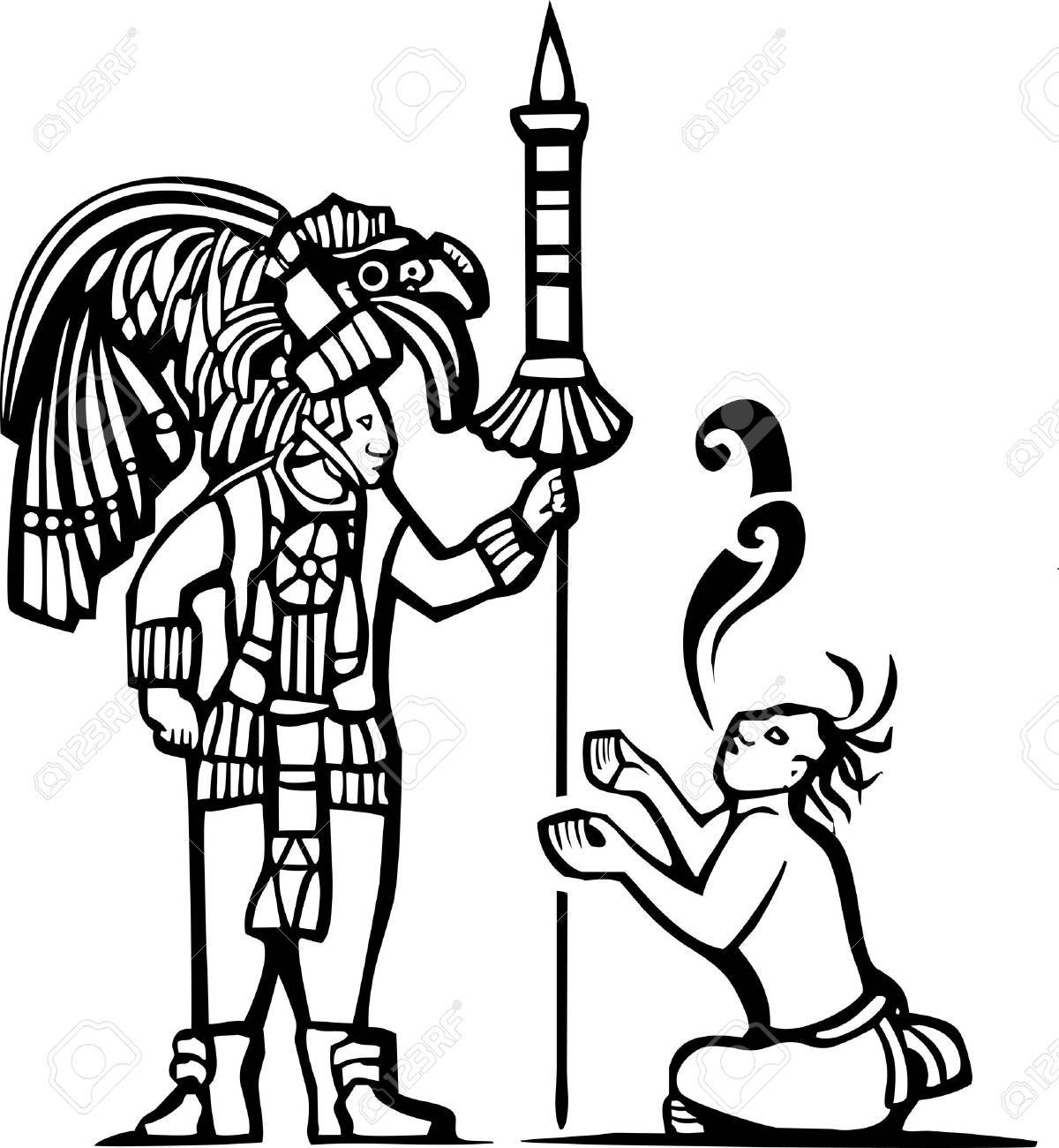 1200x1300 Huge Collection Of 'mayan Warrior Drawing' Download More Than