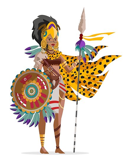 431x550 Aztec American Native Warrior Posters