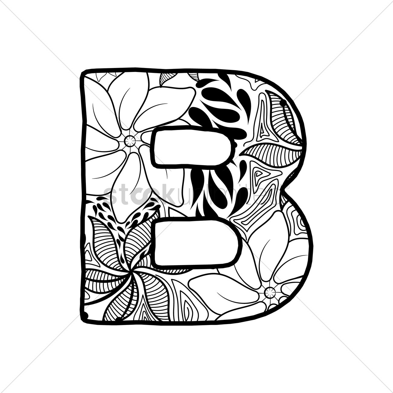 1300x1300 Letter B Vector Image