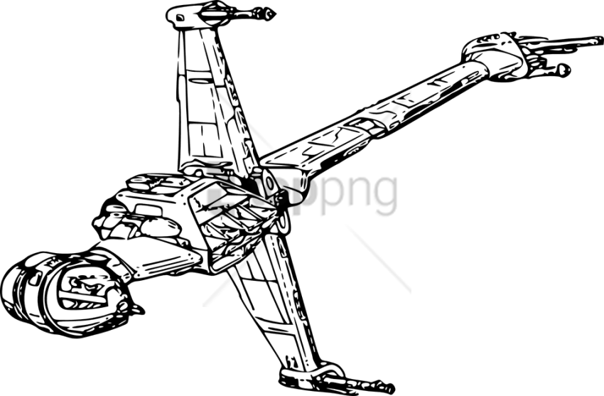 850x557 Star Wars B Wing Drawing Png Image With Transparent Background