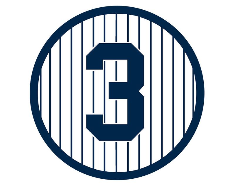 794x635 babe ruth retired number sticker new york yankees etsy