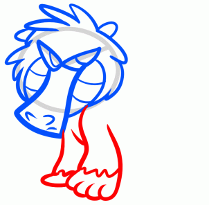 302x296 How To Draw How To Draw A Baboon For Kids