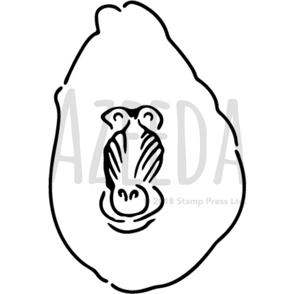 1000x1000 azeeda 'baboon' wall stencil template