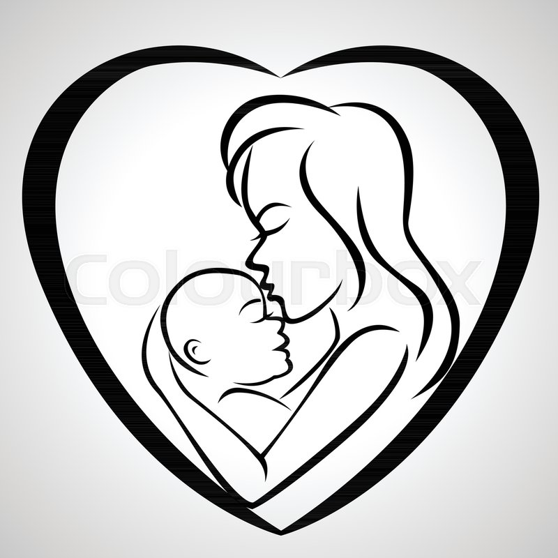 800x800 Vector Illustration Of Mother And Baby Stock Vector Colourbox