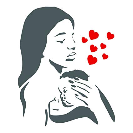 425x425 Mother Stencil