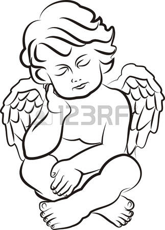323x450 Sleeping Baby Angel Clipart
