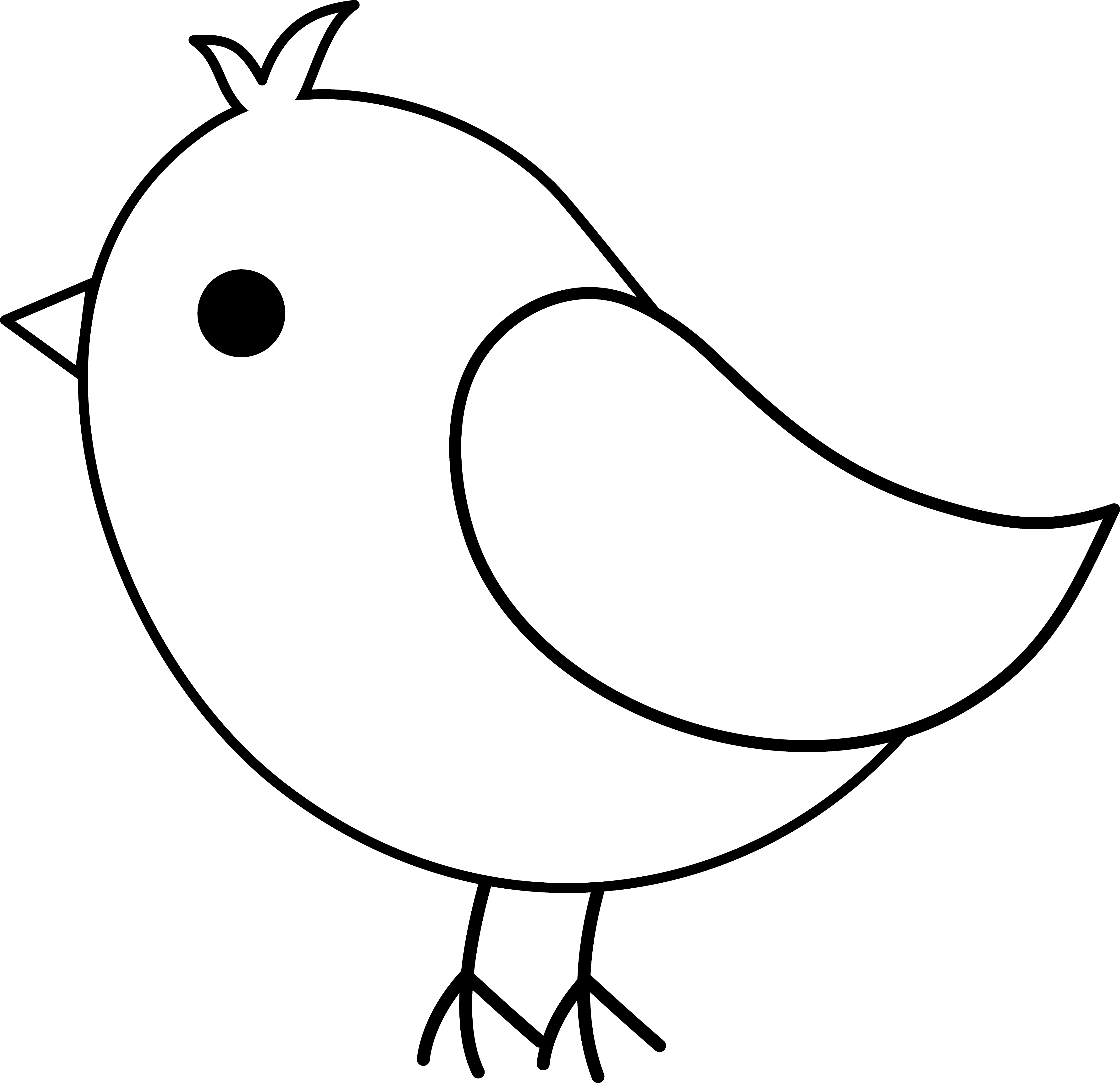 4683x4524 Cute Colorable Bird Drawing A Wedding Bird Template, Bird