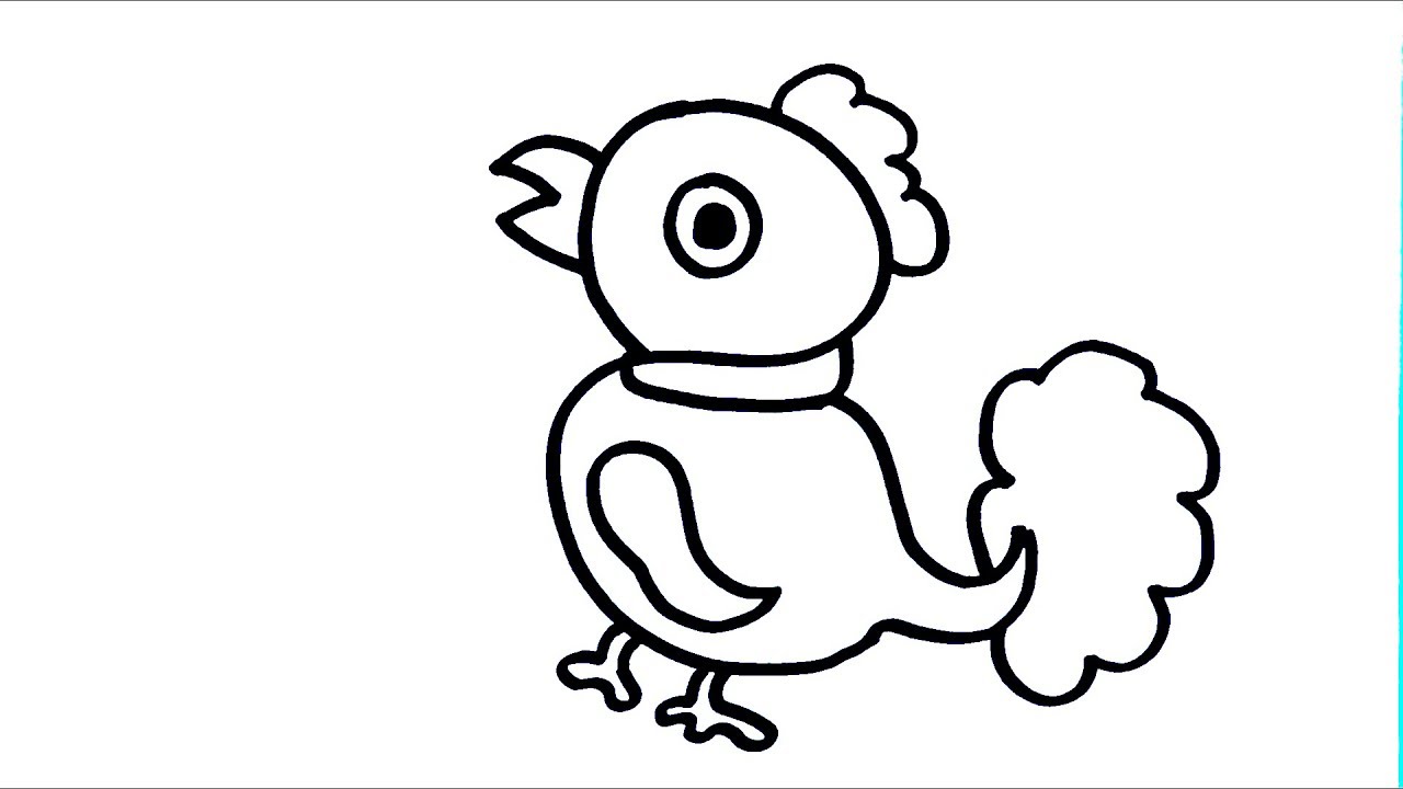 1280x720 How To Draw Cute Baby Bird Very Easy