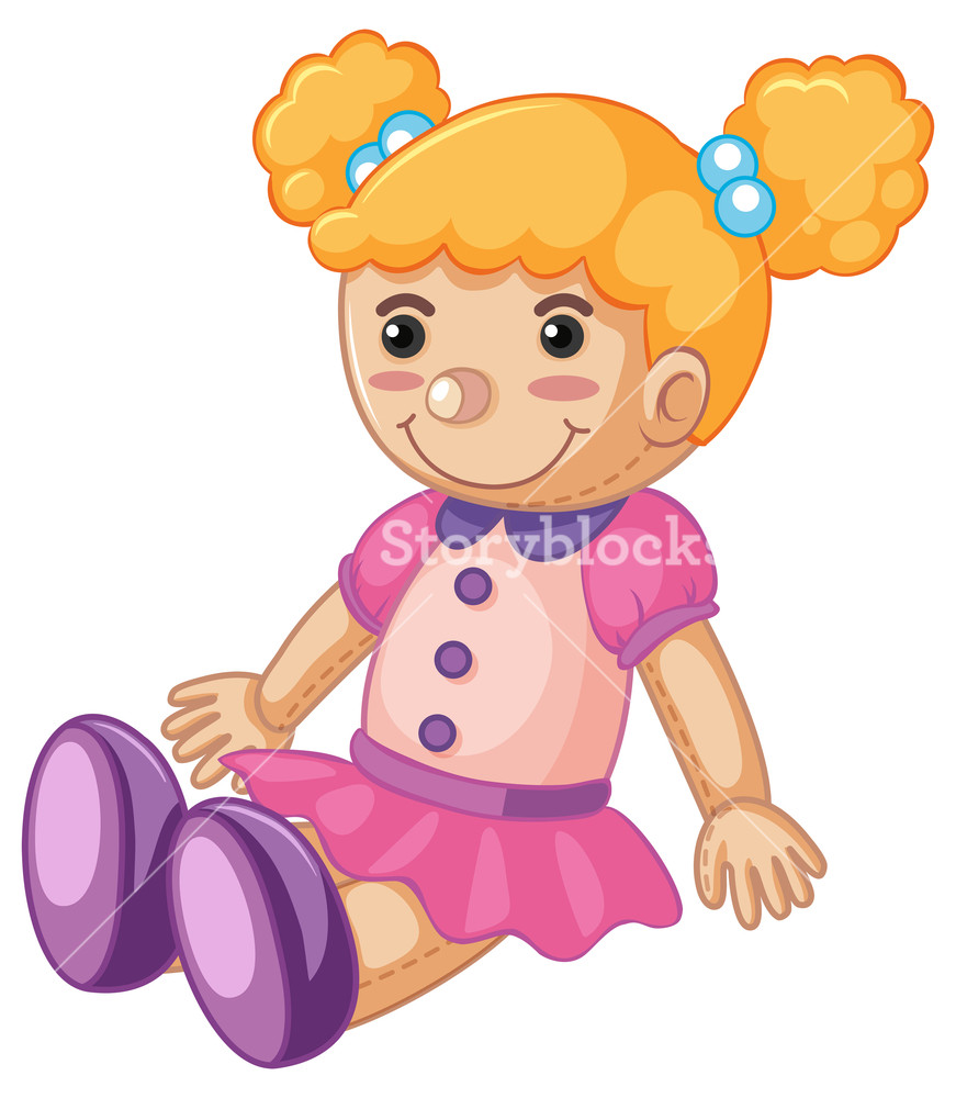 871x1000 Baby Doll With Happy Face Royalty Free Stock Image