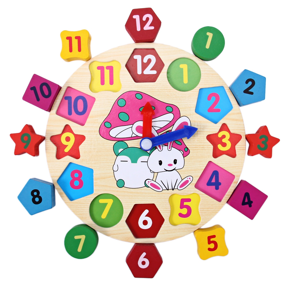 1000x1000 Educational Toy With Cartoon Pattern Digital Blocks Clock For Baby