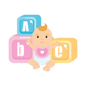 300x300 Baby Blocks Royalty Free Vectors