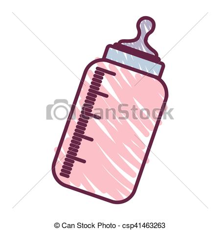 450x470 Baby Bottle Icon Over White Background Draw And Sketch Design