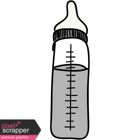 456x456 Bottle Doodle Template Graphic