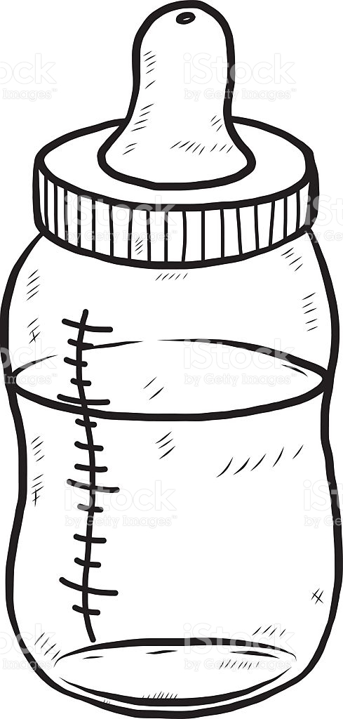 489x1024 Feeding Bottle Clipart Black And White