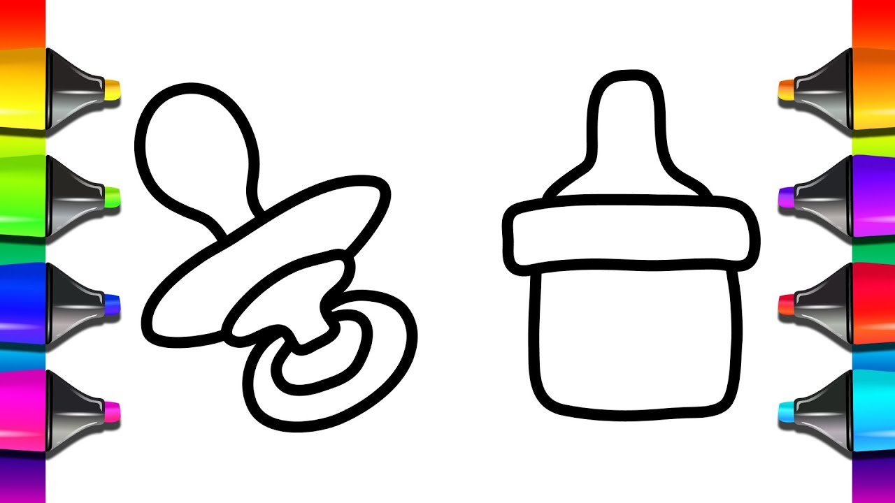 1280x720 How To Draw A Baby Bottle