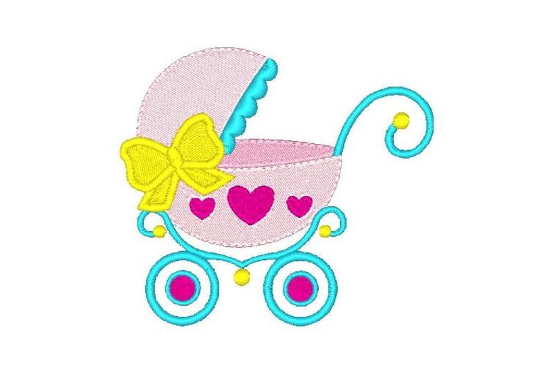 794x529 Fancy Baby Carriage Machine Embroidery Design Embroidery Etsy