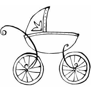300x300 French Baby Carriage Outline Jen's Baby Shower French Baby