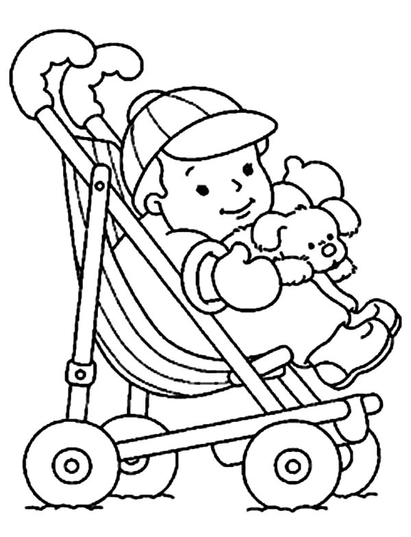 600x784 Stroller Drawing Baby Stuff For Free Download
