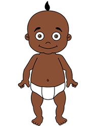 214x250 Cartoon Baby Step