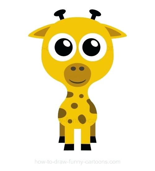 500x552 Giraffe How To Draw Baby Giraffe Cartoon Drawing Running