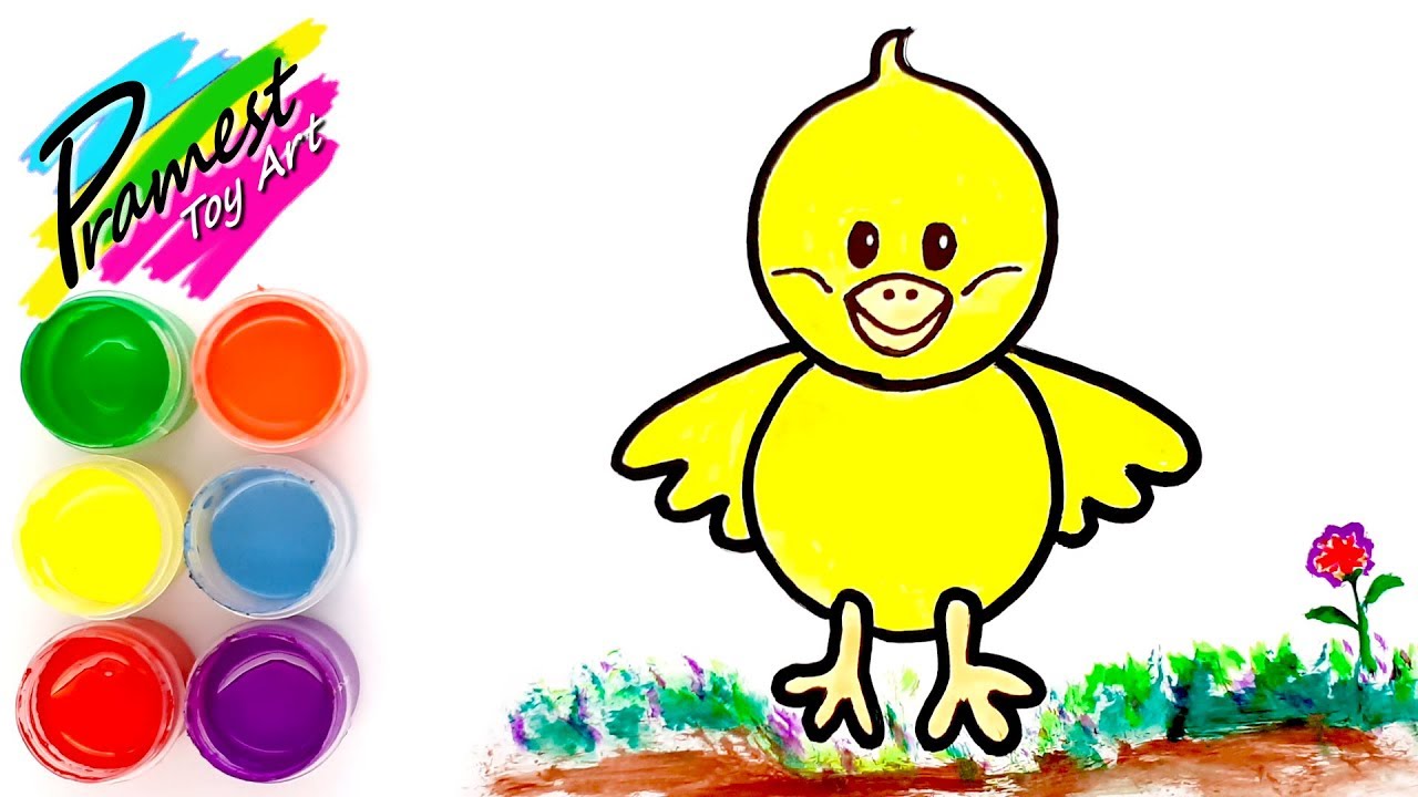 1280x720 How To Draw Baby Chick Coloring Pages Painting And Drawing