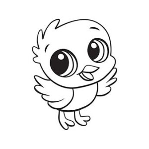 300x300 Baby Chick Coloring