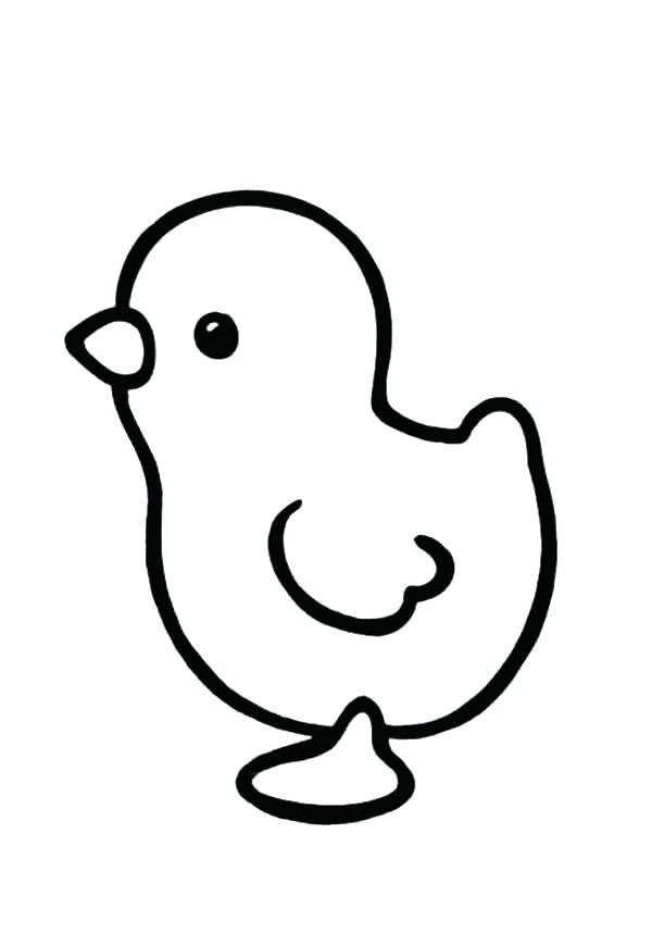 600x858 Baby Chick Coloring