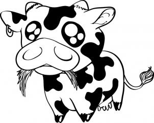 302x242 Drawing Printout How To Draw A Baby Cow