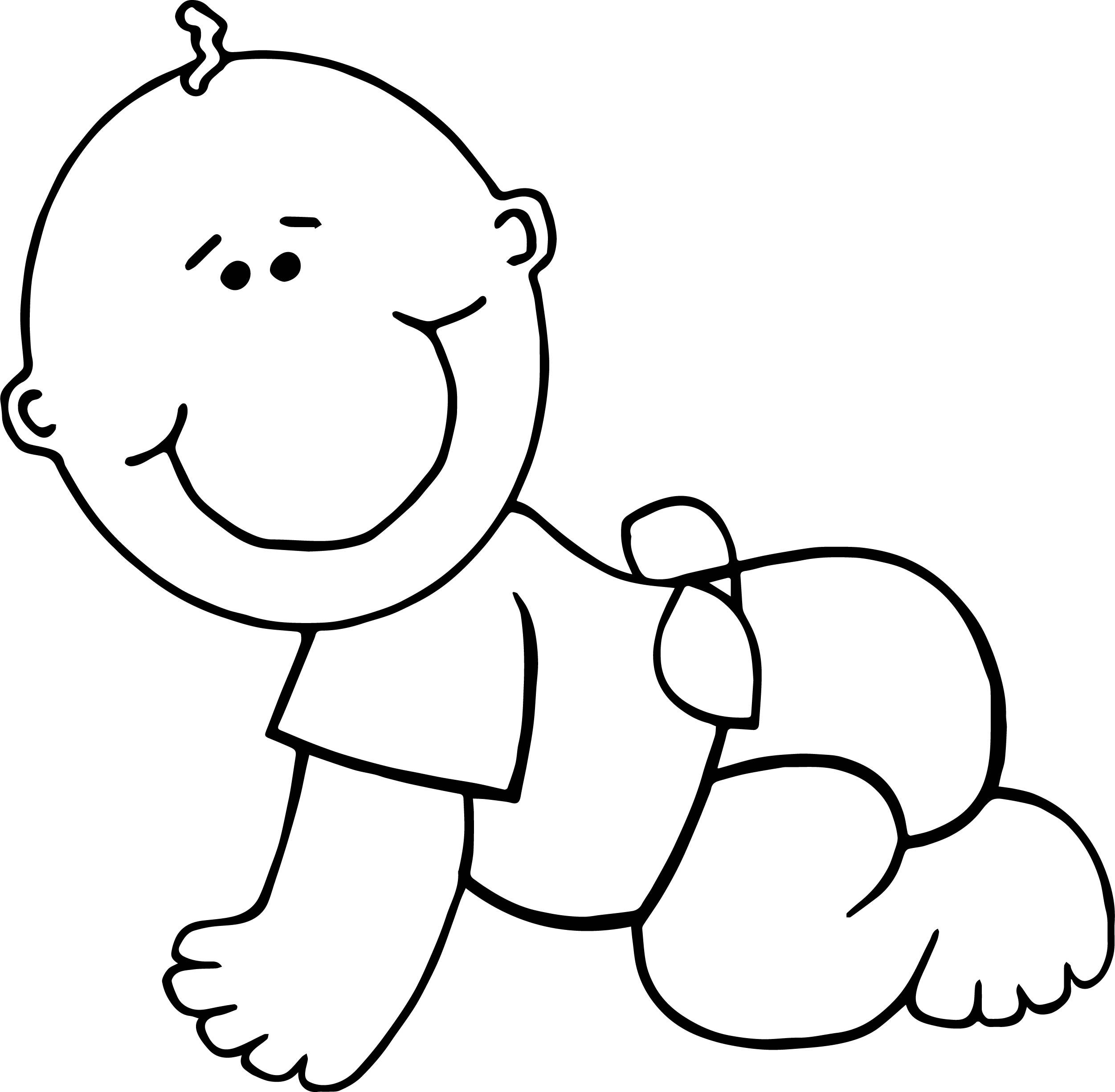 2503x2452 Crawl Boy Baby Coloring