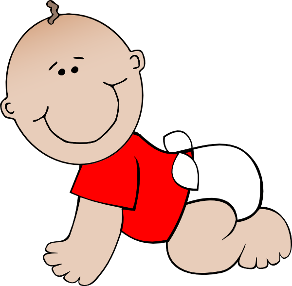 600x588 Crawling Baby Red Clip Art