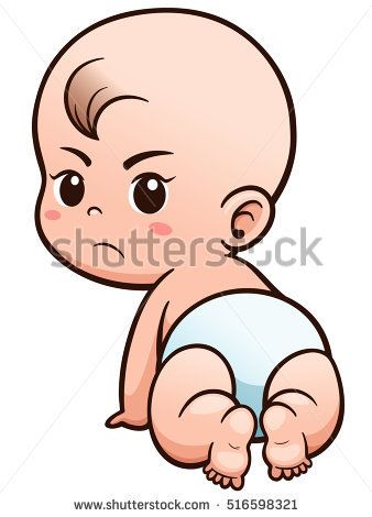 338x470 Vector Illustration Of Cartoon Baby Learn To Crawl Cartoon