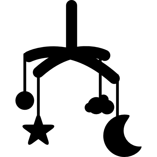 512x512 Baby Crib Mobile Toy Icons Free Download