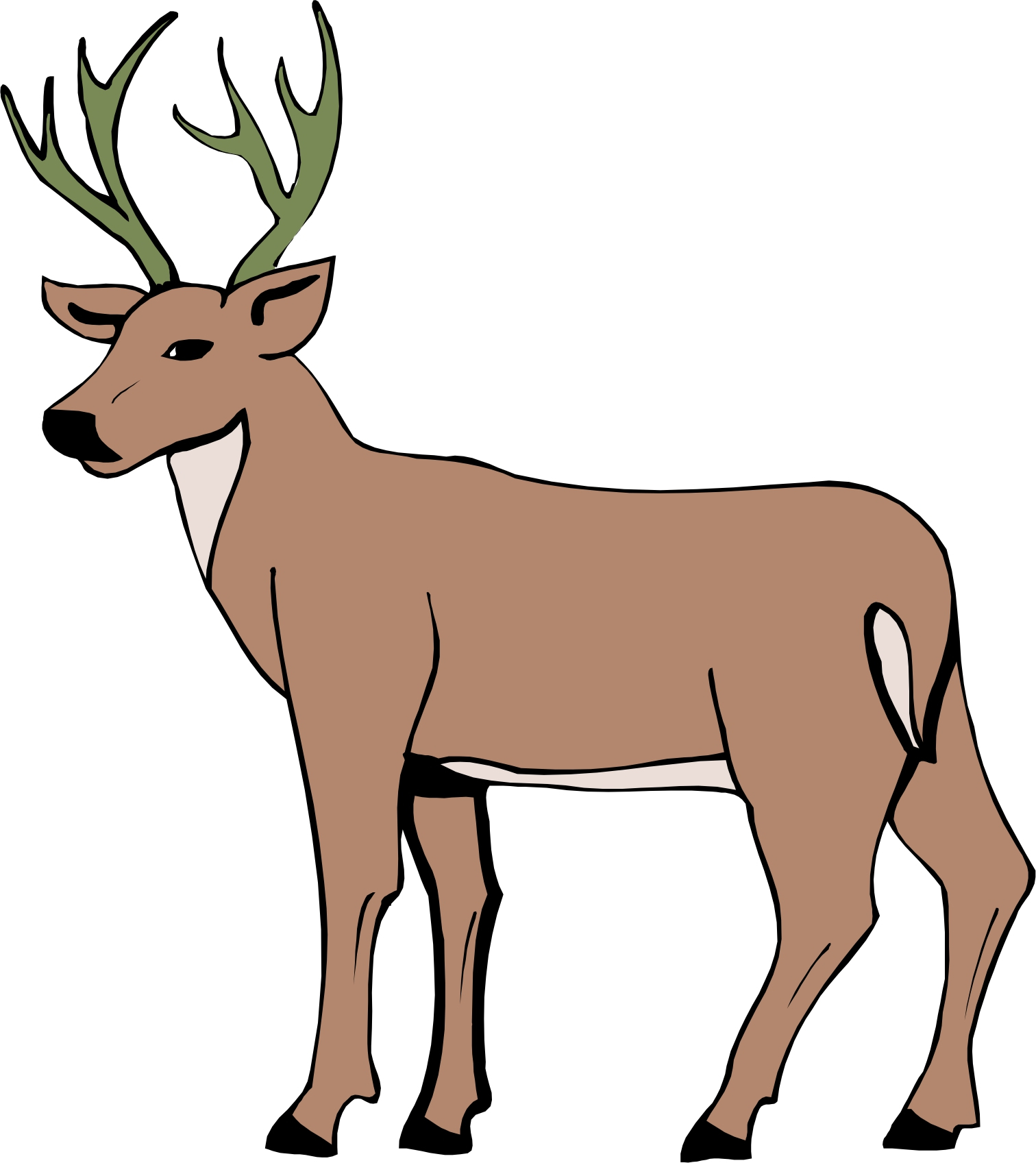 1512x1697 Collection Of 'deer Drawing Cartoon' Download More Than Images