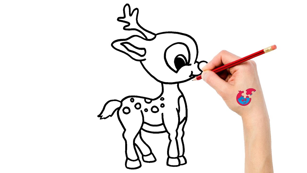 1280x720 How To Draw Animals For Toddlers Baby Deer