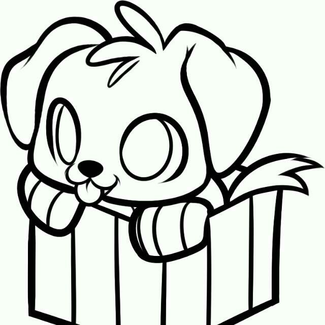 640x640 present cute dog draw puppy in puppy drawing, puppy