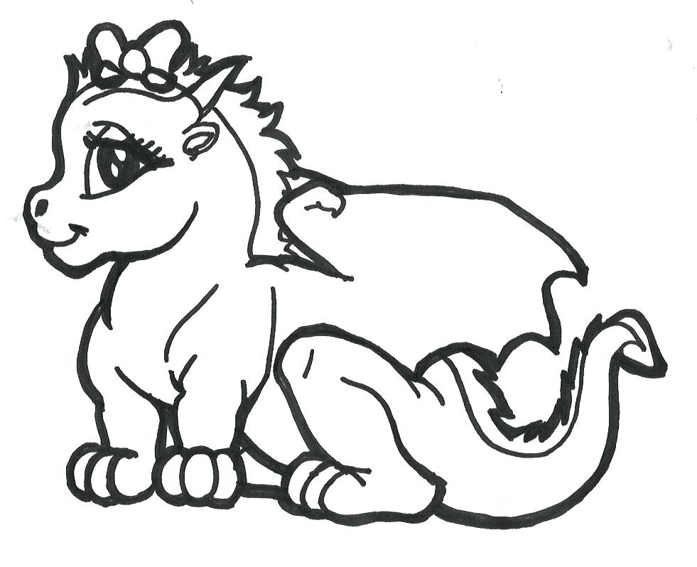 981x798 Dragons Coloring Pages Cute Baby Dragon Coloring Pages