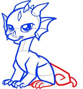 281x302 How To Draw A Baby Dragon, Baby Dragon, Step
