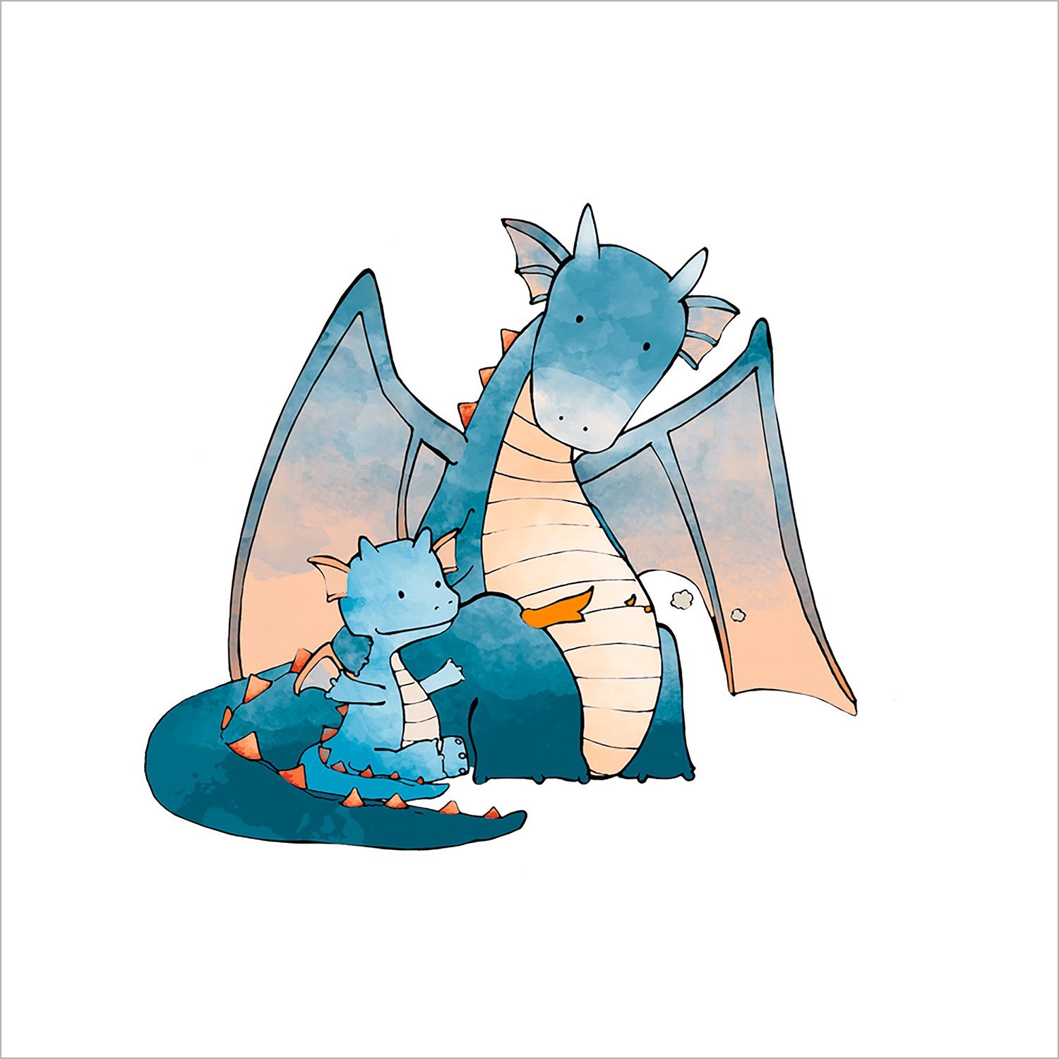 1500x1500 Baby Dragon Illustration