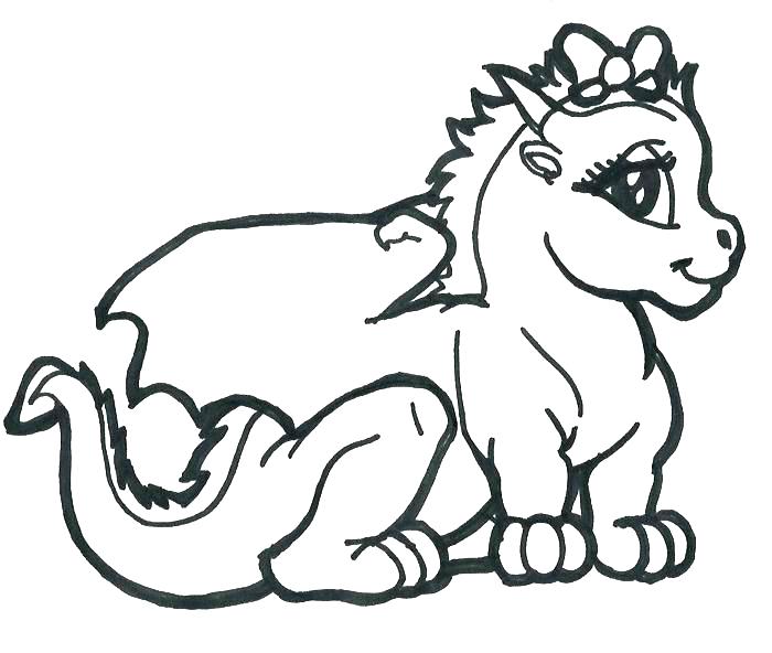 700x592 Baby Dragon Drawing Baby Dragon Coloring Pages For Kids Awesome