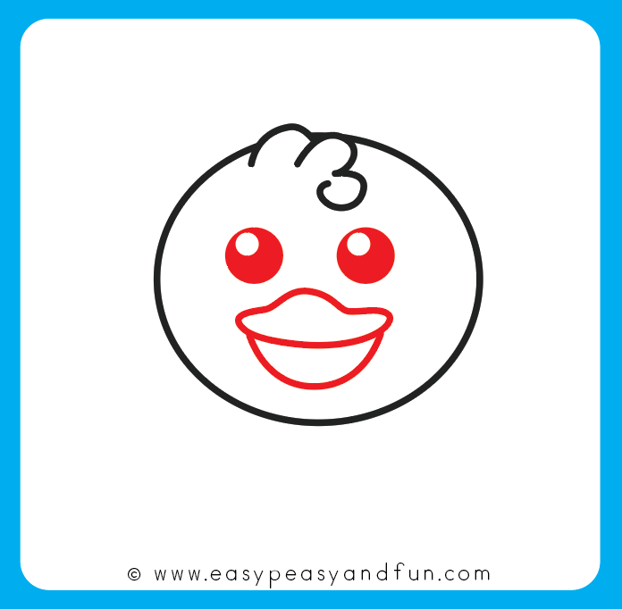 696x682 How To Draw A Baby Chick Step