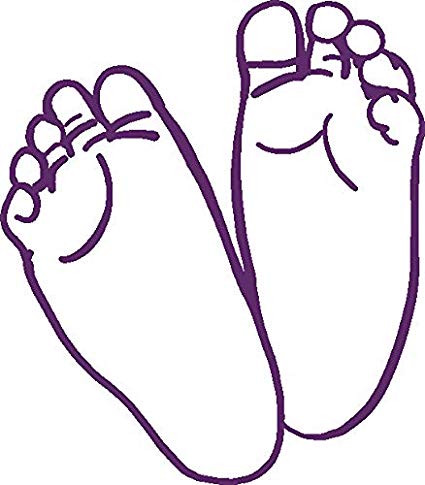 425x485 Hbarsci Baby Feet Vinyl Decal