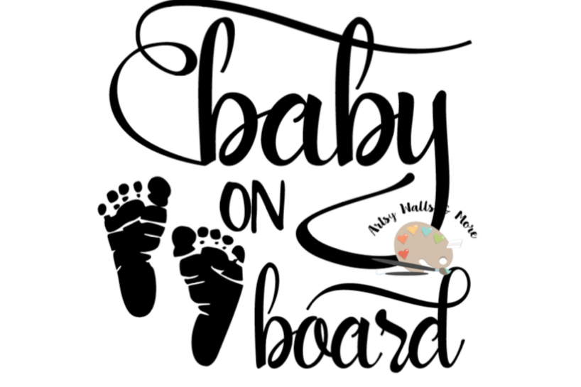 818x545 Baby On Board Baby Footprints New Mommy