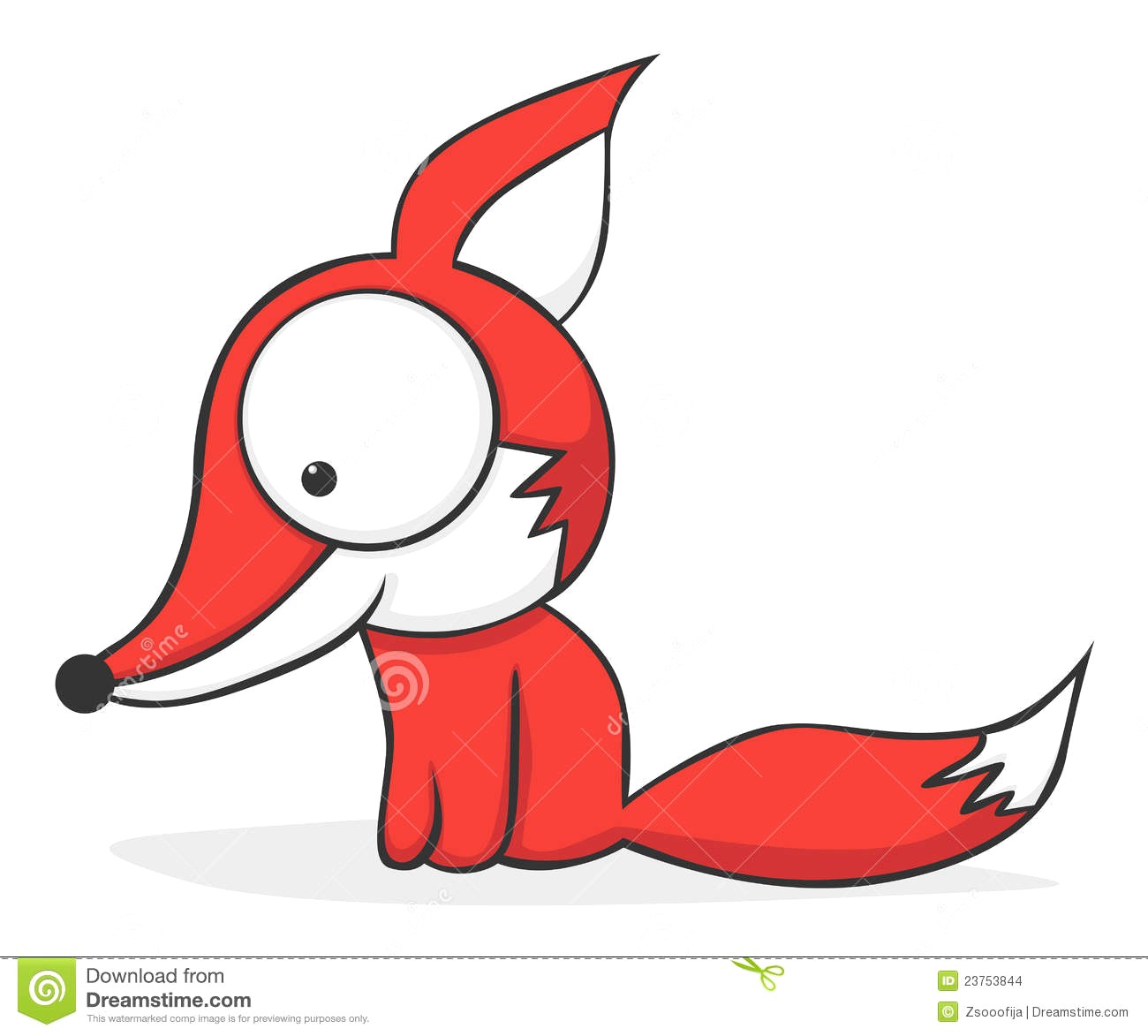 Eyes for the Fox cartoon with clean background