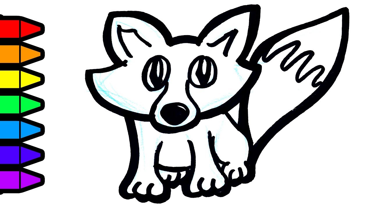 1280x720 Drawing And Coloring Baby Fox Colouring