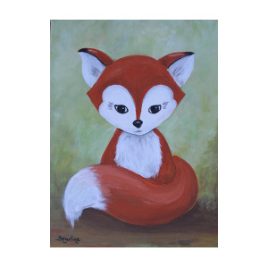 300x300 Baby Fox Painting