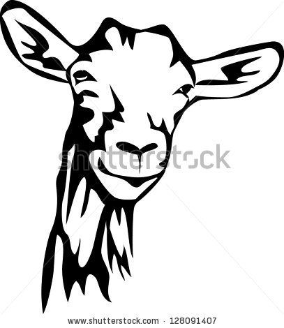 407x470 Goats Head Clipart Baby Goat