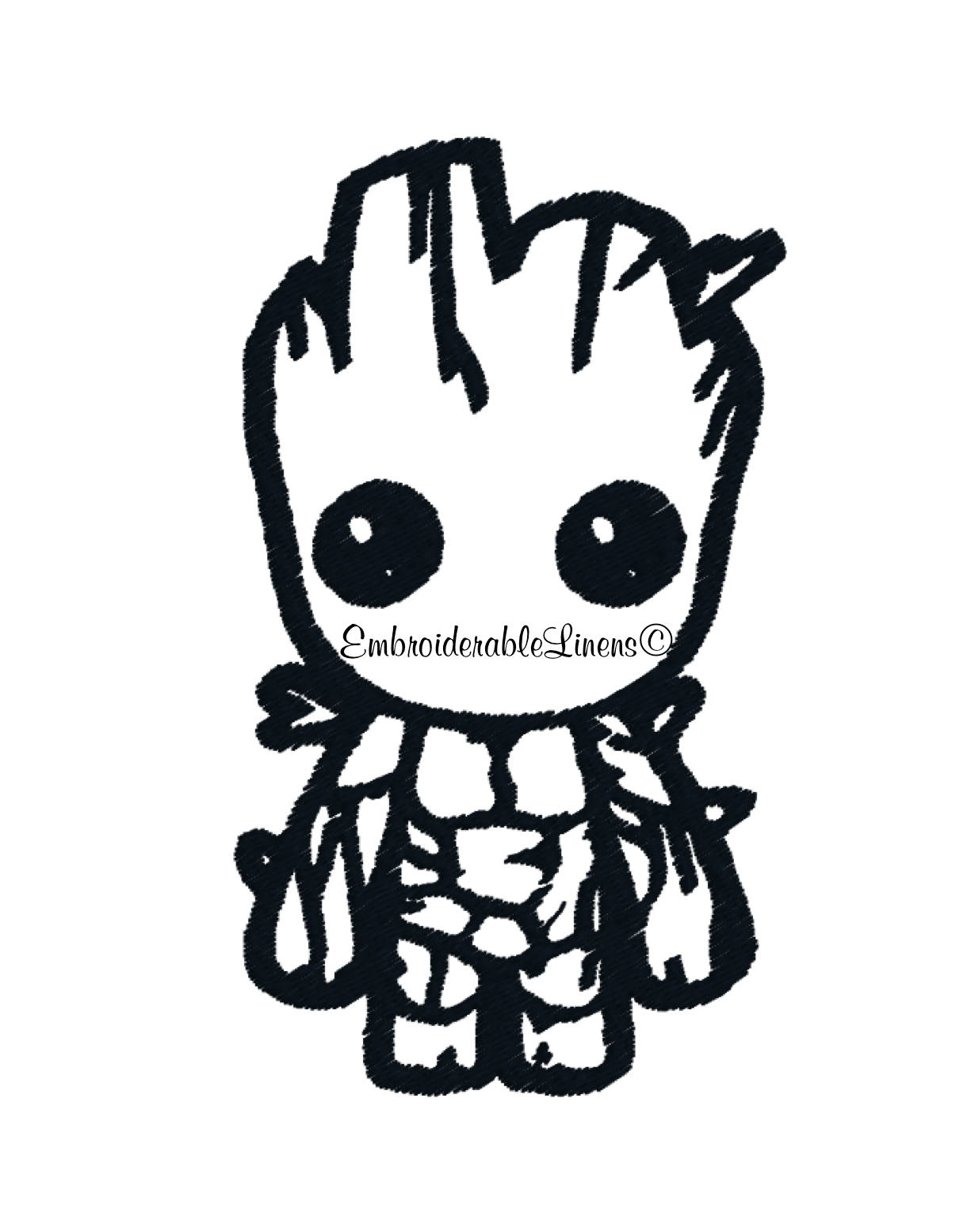1225x1554 Groot Drawing Template For Free Download