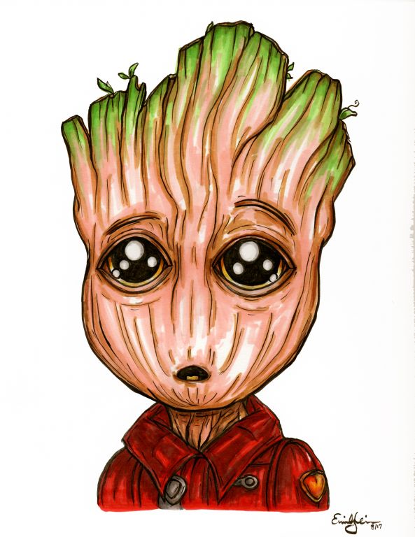 593x768 I Am Groot Guardians Of Galaxy Vol Limited Edition Art Print